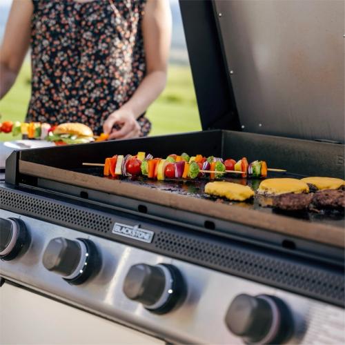 Blackstone 12 Foot L Shaped Outdoor Kitchen Island with 36 Inch Built In Flat Top Propane Gas Griddle