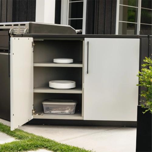 Blackstone 12 Foot L Shaped Outdoor Kitchen Island with 36 Inch Built In Flat Top Propane Gas Griddle