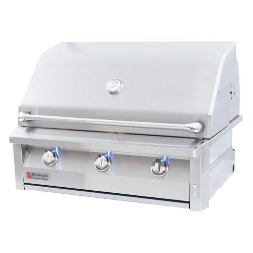 American Renaissance Grill by RCS 36 Inch 3 Burner Built In Propane Gas Grill