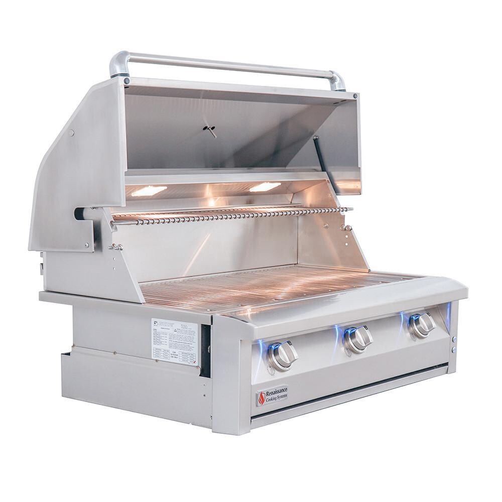 American Renaissance Grill by RCS 42 Inch 3 Burner Built In Propane Gas Grill