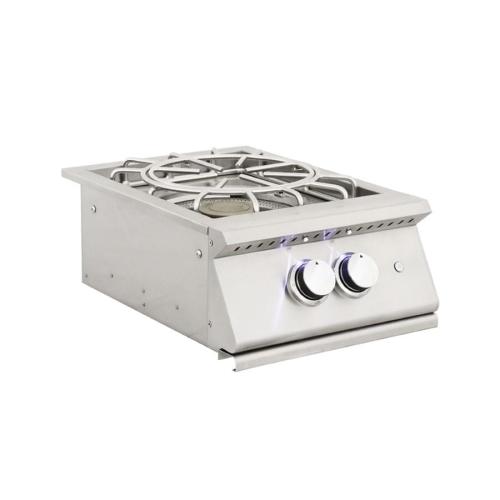 RCS Premier Pro 60000 BTU Stainless Steel Natural Gas Power Burner with LED Lighting  and  Stainless Steel Lid