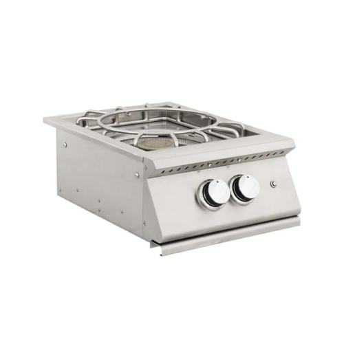 RCS Premier Pro 60000 BTU Stainless Steel Natural Gas Power Burner with LED Lighting  and  Stainless Steel Lid