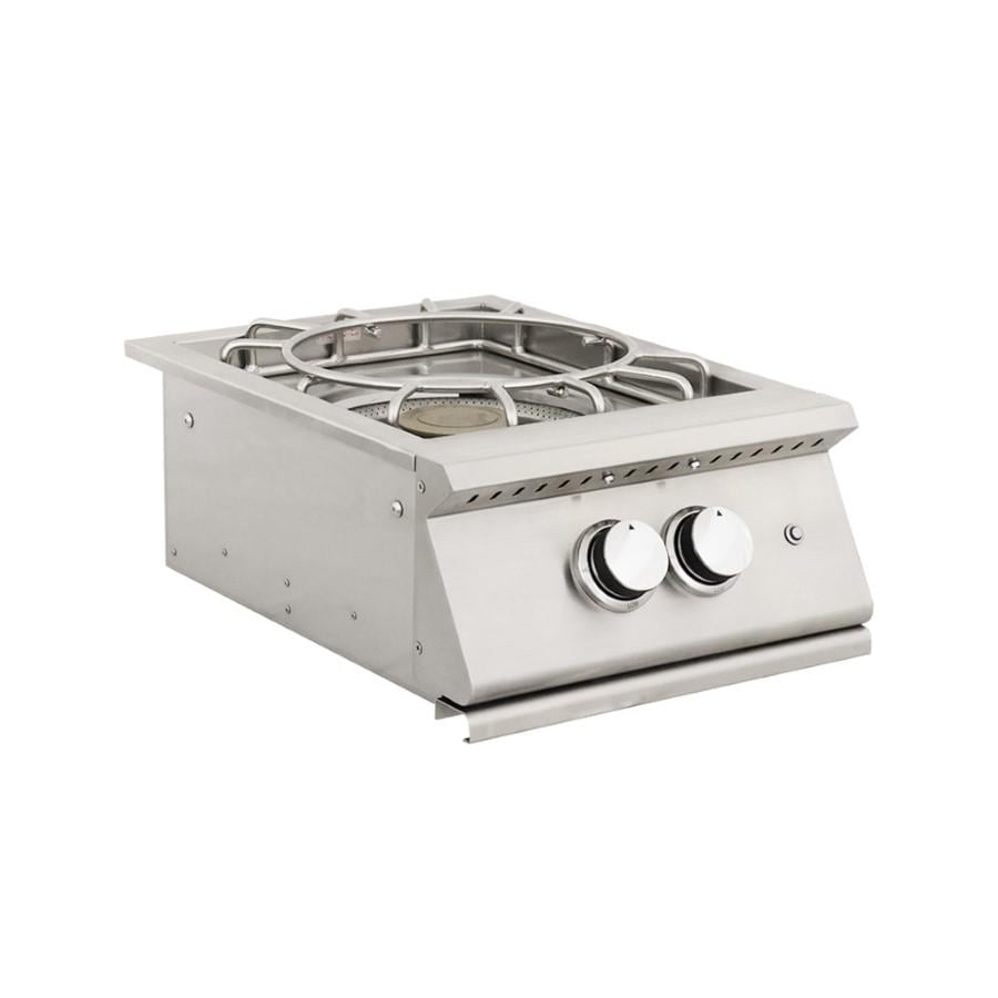 RCS Premier Pro 60000 BTU Stainless Steel Natural Gas Power Burner with LED Lighting  and  Stainless Steel Lid