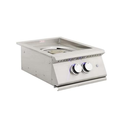 RCS Premier Pro 60000 BTU Stainless Steel Natural Gas Power Burner with LED Lighting  and  Stainless Steel Lid