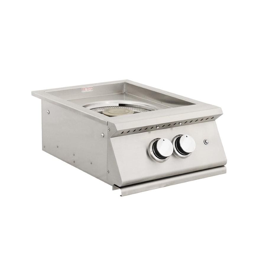 RCS Premier Pro 60000 BTU Stainless Steel Natural Gas Power Burner with LED Lighting  and  Stainless Steel Lid