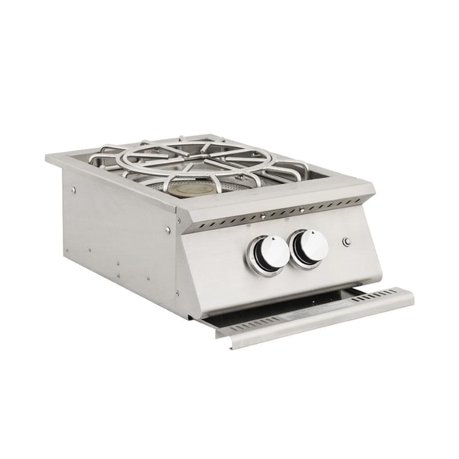 RCS Premier Pro 60000 BTU Stainless Steel Propane Gas Power Burner with LED Lighting  and  Stainless Steel Lid