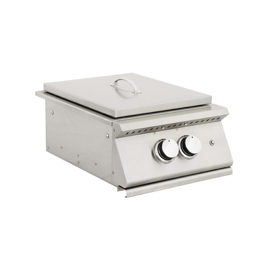 RCS Premier Pro 60000 BTU Stainless Steel Propane Gas Power Burner with LED Lighting  and  Stainless Steel Lid