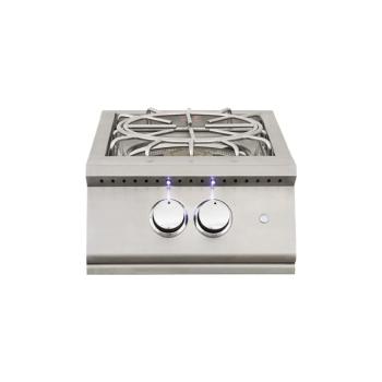 RCS Premier Pro 60 000 BTU Stainless Steel Gas Power Burner with LED Lighting and Stainless Steel Lid LightsOn350