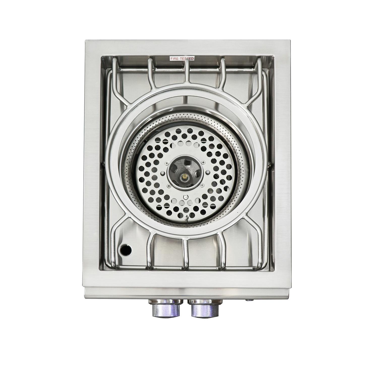 RCS Cutlass Pro Series 60000 BTU Built In Propane Gas Power Burner with Stainless Steel Lid