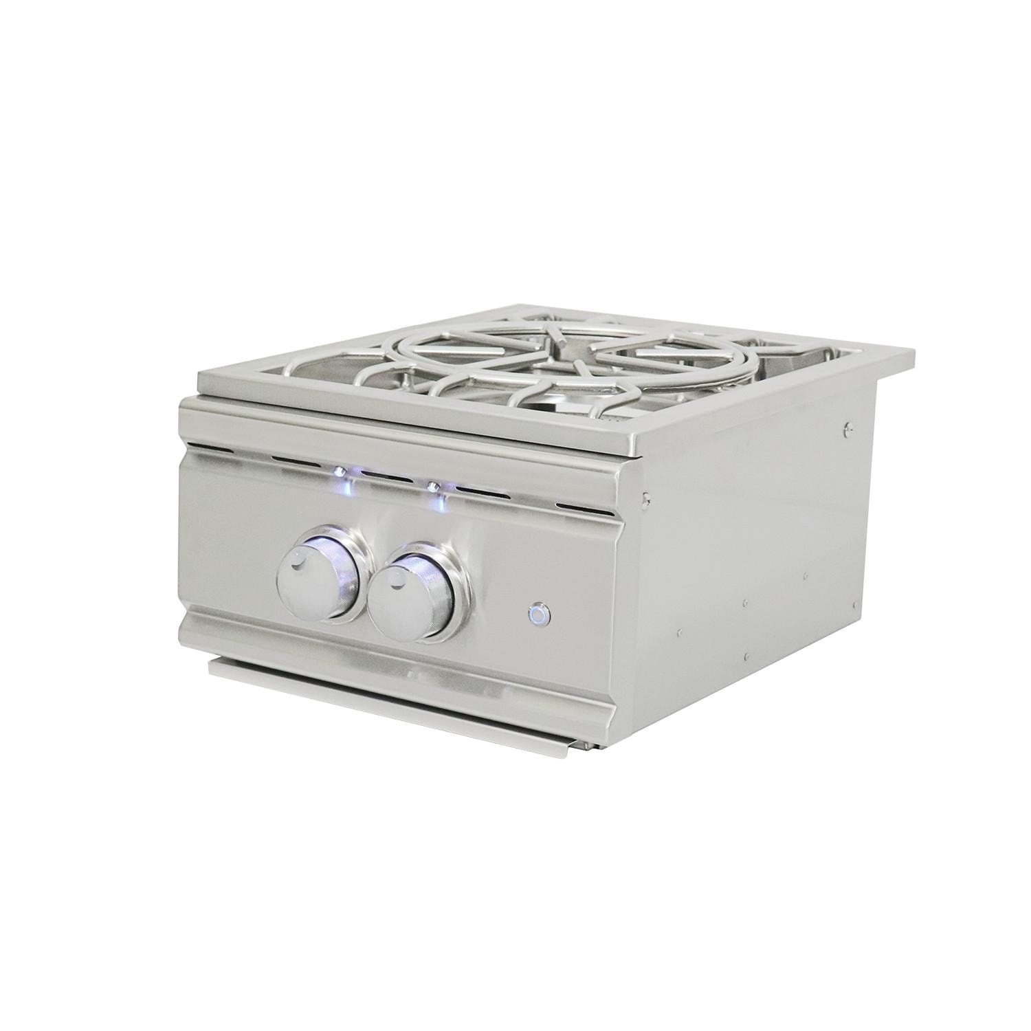 RCS Cutlass Pro Series 60000 BTU Built In Propane Gas Power Burner with Stainless Steel Lid