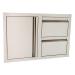 RCS Valiant Series 33 Inch Stainless Steel Double Drawer  and  Door Combo   Soft Close   Left Hinge