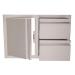 RCS Valiant Series 33 Inch Stainless Steel Double Drawer  and  Door Combo   Soft Close   Left Hinge