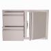 RCS Valiant Series 33 Inch Stainless Steel Double Drawer  and  Door Combo   Soft Close   Right Hinge