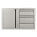 RCS Valiant Series 33 Inch Stainless Steel Triple Drawer  and  Door Combo   Soft Close   Left Hinge
