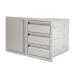 RCS Valiant Series 33 Inch Stainless Steel Triple Drawer  and  Door Combo   Soft Close   Left Hinge