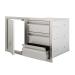 RCS Valiant Series 33 Inch Stainless Steel Triple Drawer  and  Door Combo   Soft Close   Left Hinge