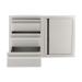 RCS Valiant Series 33 Inch Stainless Steel Triple Drawer  and  Door Combo   Soft Close   Right Hinge