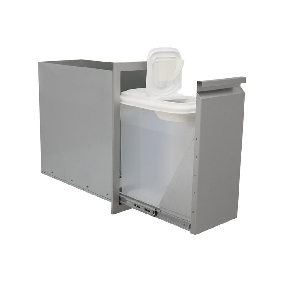 RCS Valiant Series 14 Inch Stainless Steel Charcoal  and  Pellet Storage Drawer   Fully Enclosed