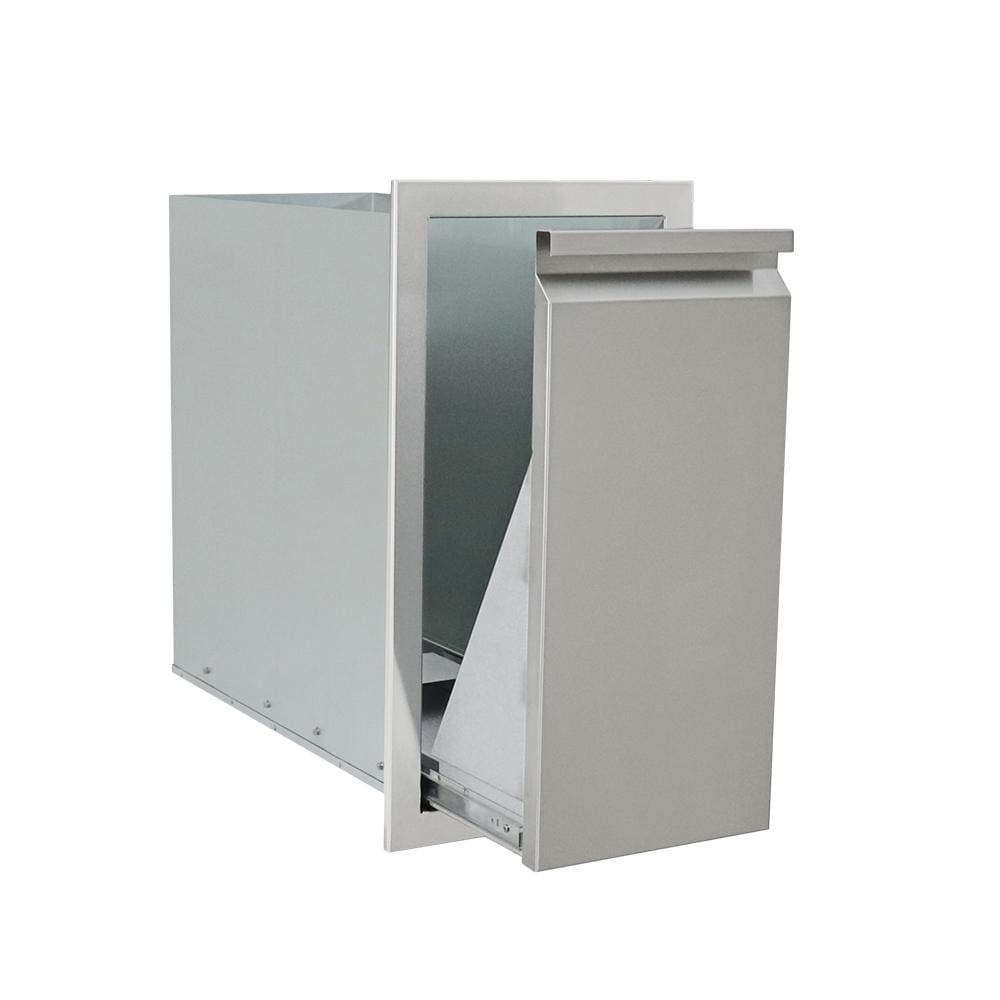 RCS Valiant Series 14 Inch Stainless Steel Charcoal  and  Pellet Storage Drawer   Fully Enclosed
