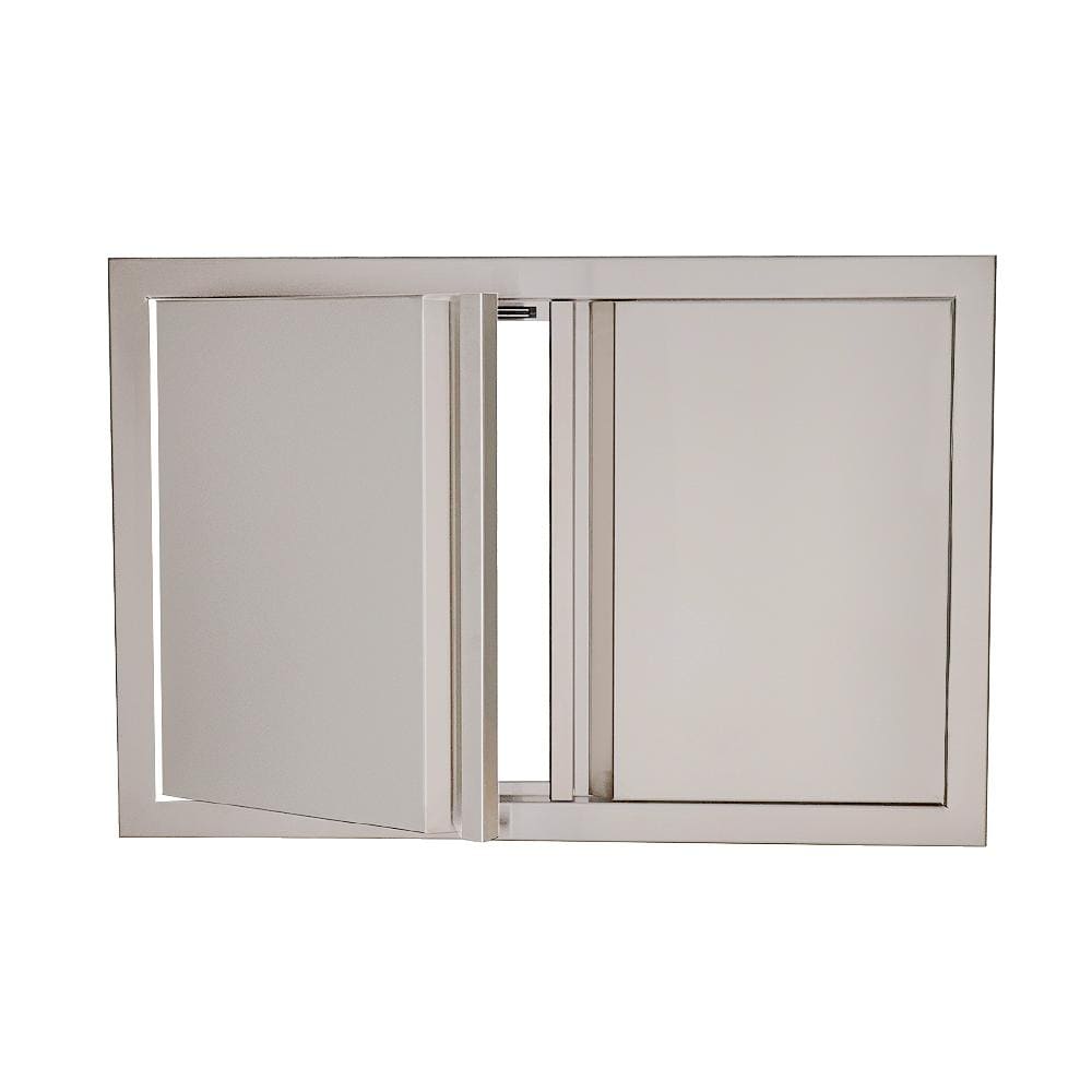 RCS Valiant Series 33 Inch Stainless Steel Double Access Door   Soft Close