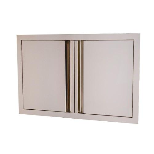 RCS Valiant Series 33 Inch Stainless Steel Double Access Door   Soft Close