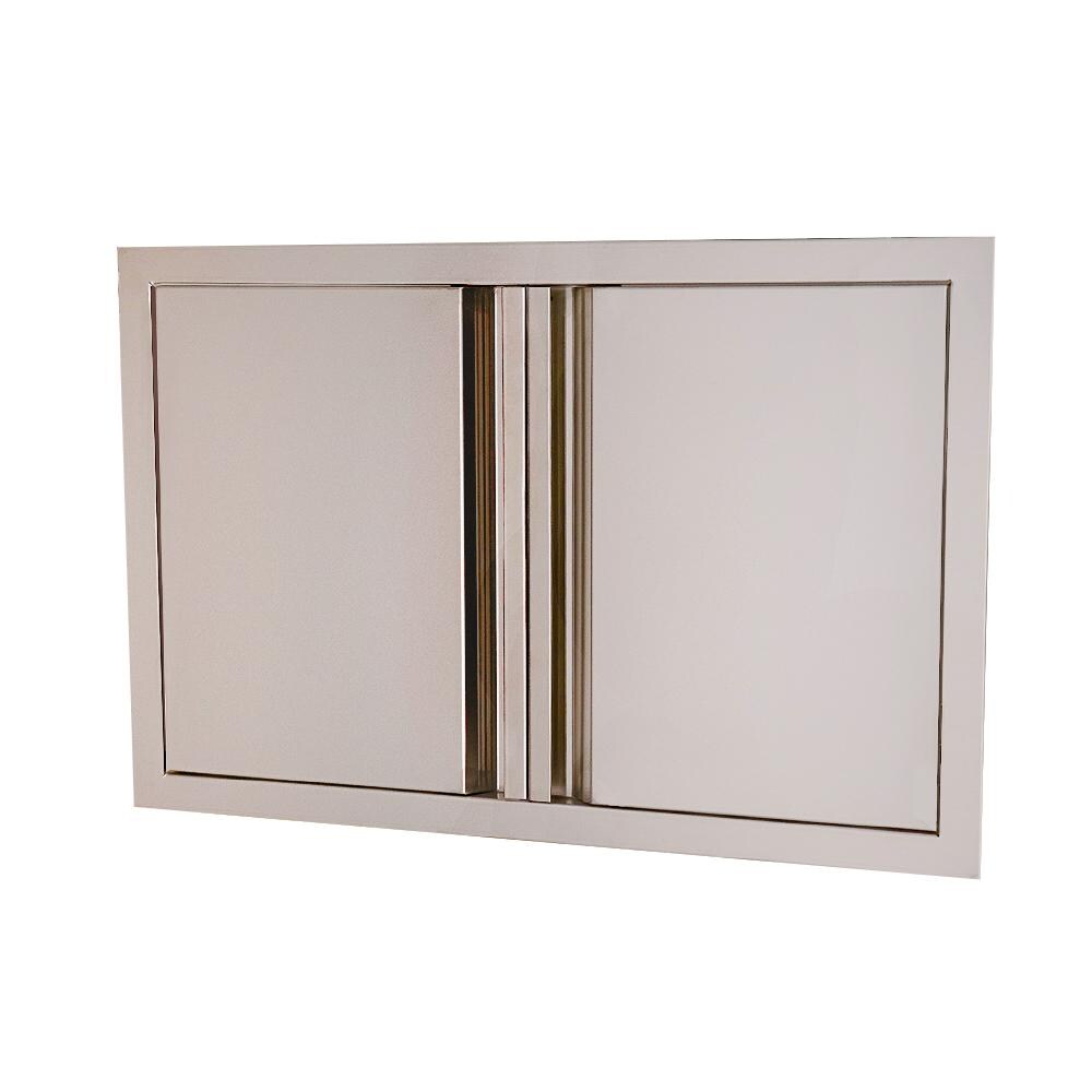 RCS Valiant Series 33 Inch Stainless Steel Double Access Door   Soft Close