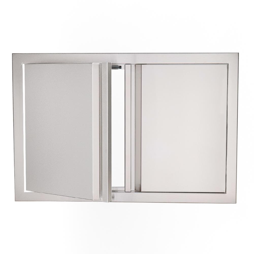 RCS Valiant Series 45 Inch Stainless Steel Double Access Door   Large   Soft Close