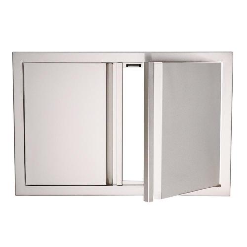 RCS Valiant Series 45 Inch Stainless Steel Double Access Door   Large   Soft Close