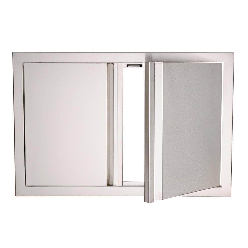 RCS Valiant Series 45 Inch Stainless Steel Double Access Door   Large   Soft Close
