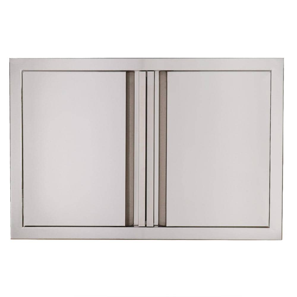 RCS Valiant Series 45 Inch Stainless Steel Double Access Door   Large   Soft Close
