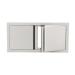 RCS Valiant Series 33 Inch Stainless Steel Low Profile Double Access Door   Soft Close