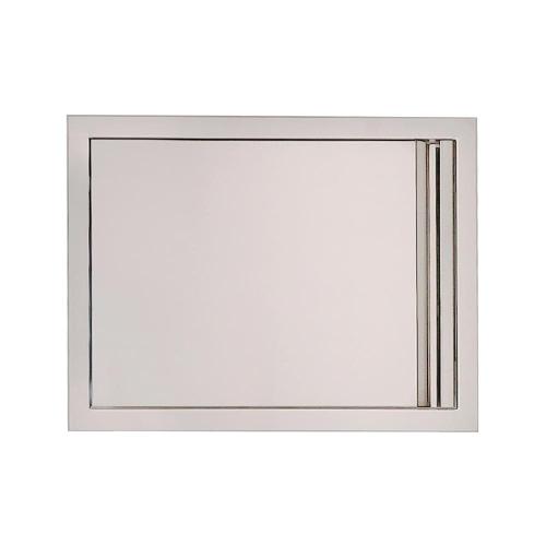 RCS Valiant Series 27 Inch Stainless Steel Horizontal Single Access Door   Soft Close   Left Hinge