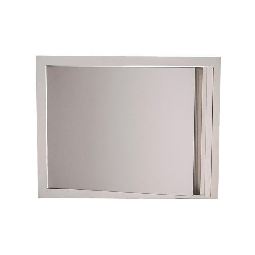 RCS Valiant Series 27 Inch Stainless Steel Horizontal Single Access Door   Soft Close   Left Hinge
