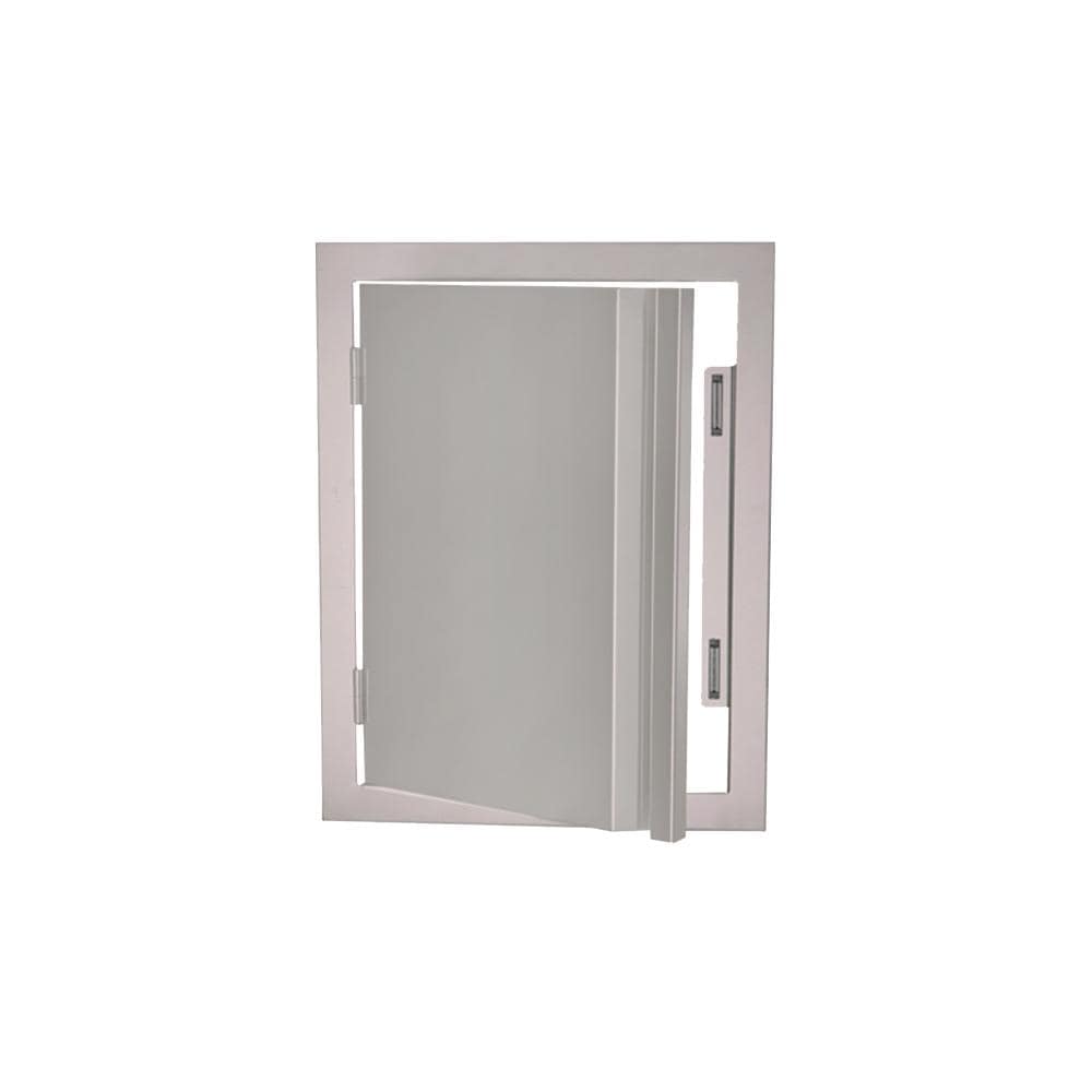 RCS Valiant Series 17 Inch Stainless Steel Vertical Access Door   Soft Close   Left Hinge