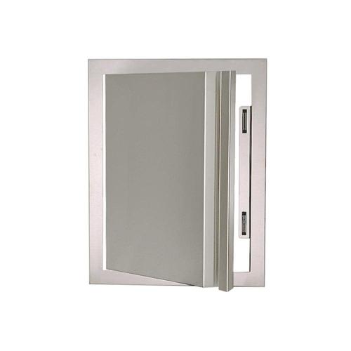 RCS Valiant Series 20 Inch Stainless Steel Vertical Single Access Door   Large   Soft Close   Left Hinge