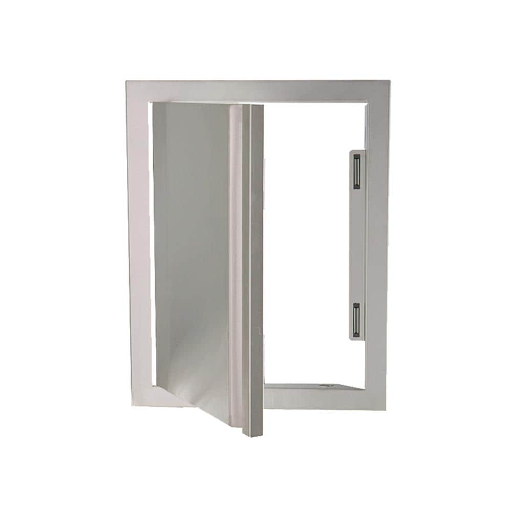 RCS Valiant Series 20 Inch Stainless Steel Vertical Single Access Door   Large   Soft Close   Left Hinge