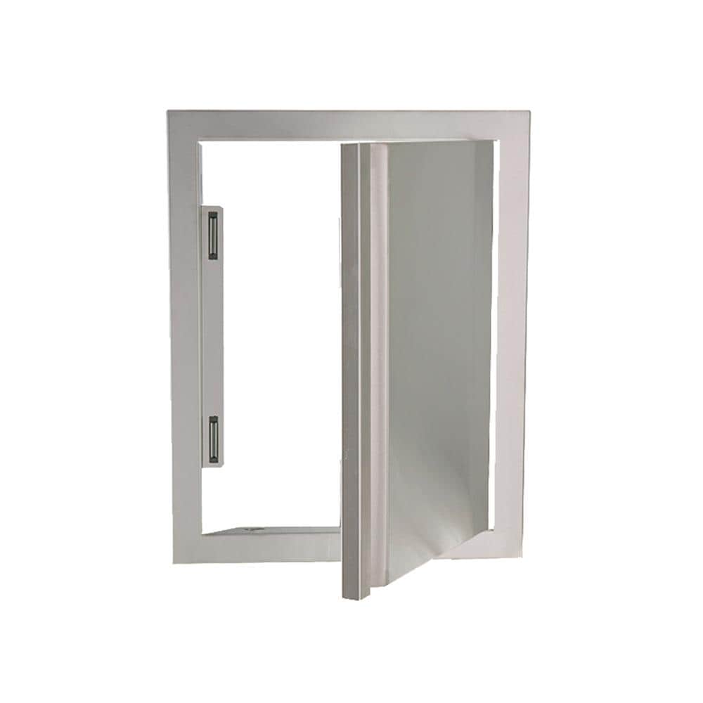 RCS Valiant Series 20 Inch Stainless Steel Vertical Single Access Door   Large   Soft Close   Right Hinge