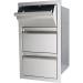 RCS Valiant Series 17 Inch Stainless Steel Double Drawer  and  Paper Towel Holder Combo   Fully Enclosed