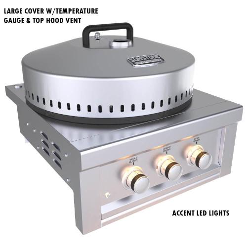 Sunstone Grill 24 Inch Built In 65000 BTU Propane Gas Cirque Power Burner Complete Package