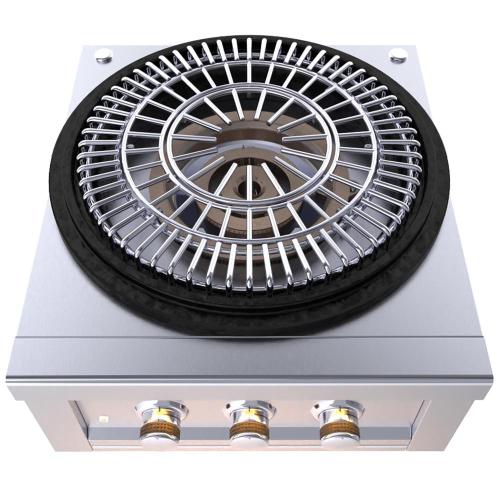 Sunstone Grill 24 Inch Built In 65000 BTU Natural Gas Cirque Power Burner Complete Package