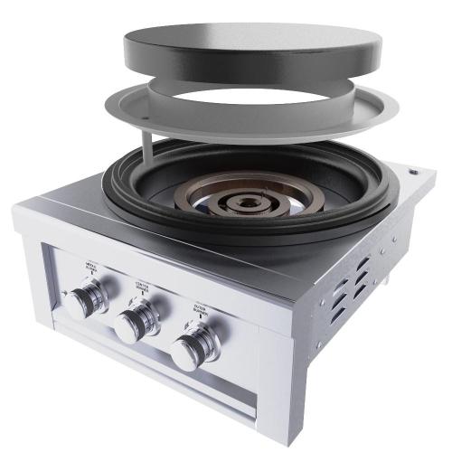 Sunstone Grill 24 Inch Built In 65000 BTU Propane Gas Cirque Power Burner with Solid Steel Griddle