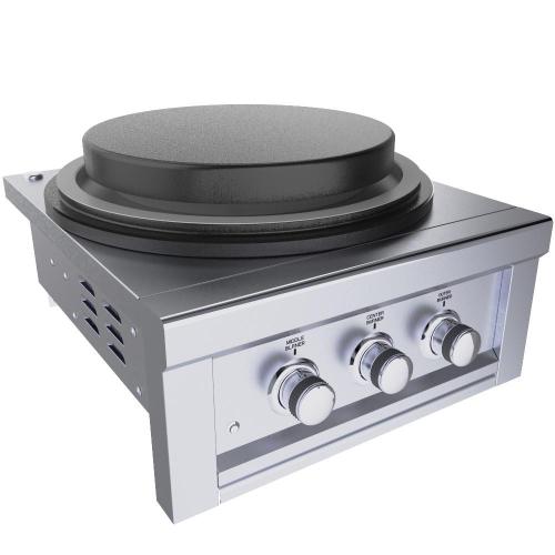 Sunstone Grill 24 Inch Built In 65000 BTU Propane Gas Cirque Power Burner with Solid Steel Griddle
