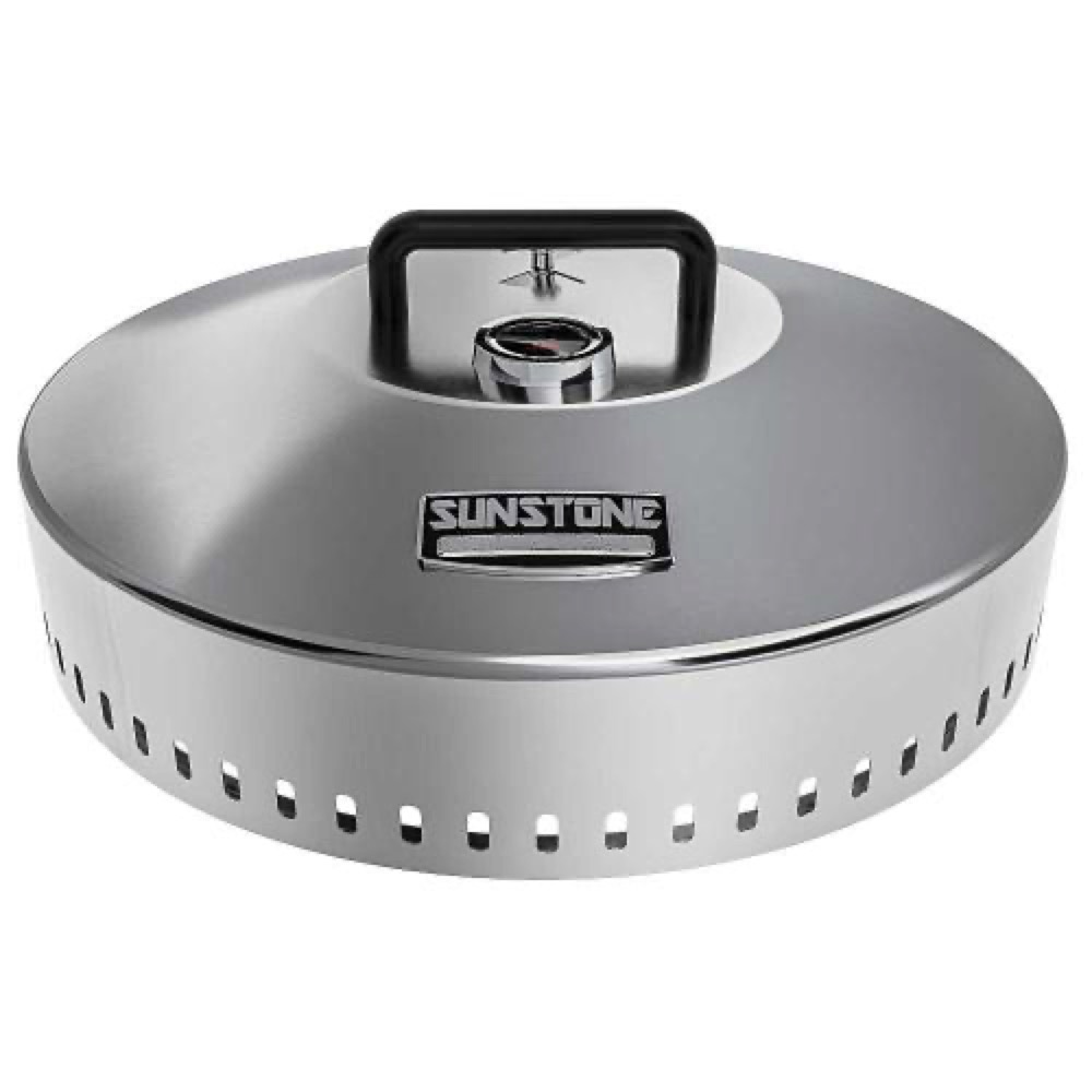 Sunstone Grills 24 Inch Vented Hood with Adjustable Exhaust  and  Temperature Gauge