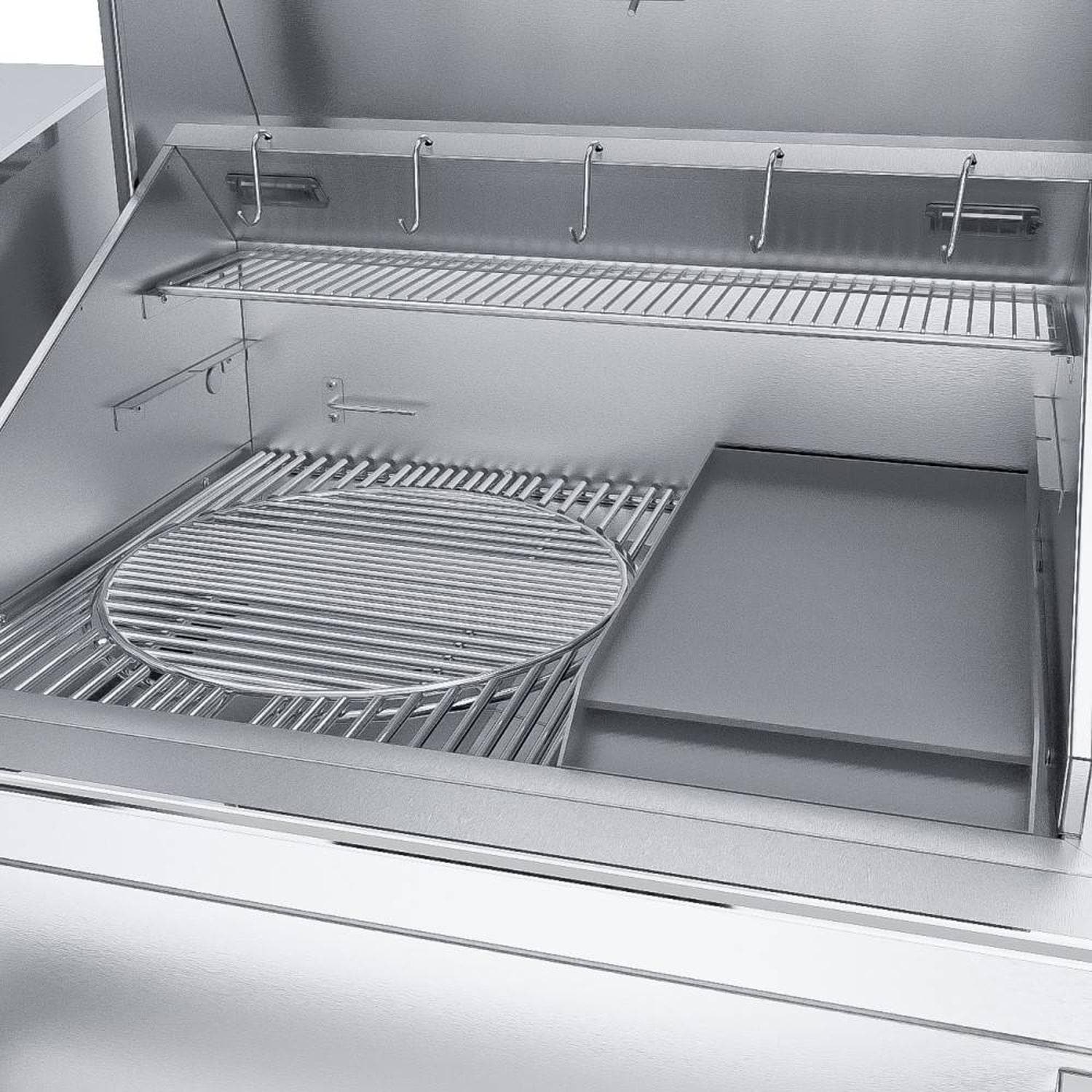 Sunstone Grill 40 Inch Built In Electric Pellet Grill with Integrated Cold Smoker