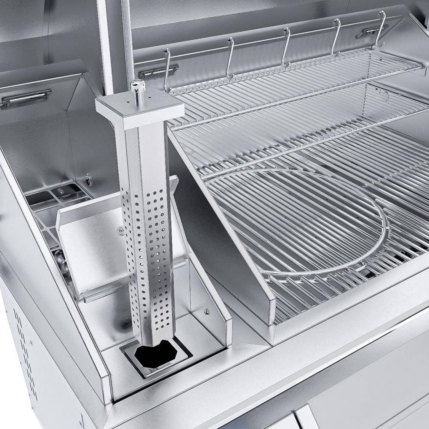 Sunstone Grill 40 Inch Built In Electric Pellet Grill with Integrated Cold Smoker