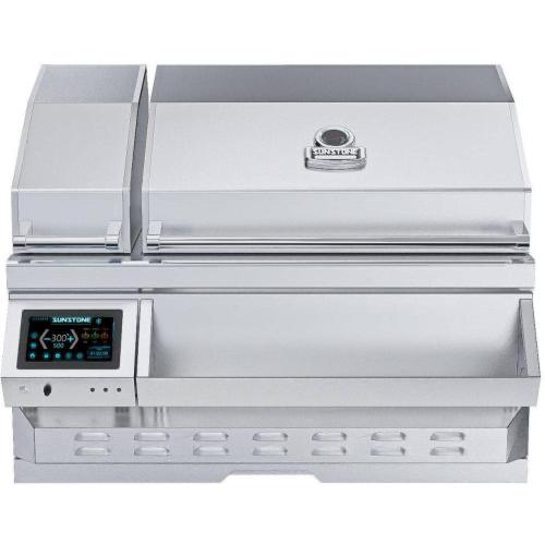 Sunstone Grills 40 Inch Built In Electric Pellet Grill with Integrated Cold Smoker