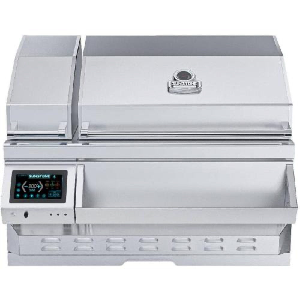 Sunstone Grills 40 Inch Built In Electric Pellet Grill with Integrated Cold Smoker