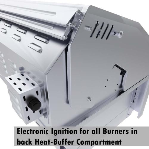 Wood Burning Combo Grill with Infrared Rear Burner