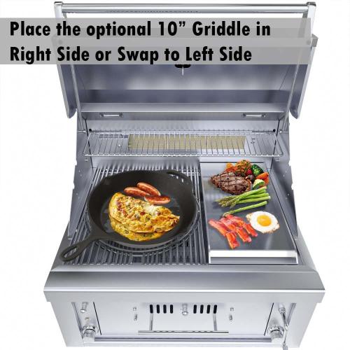 Wood Burning Combo Grill with Infrared Rear Burner