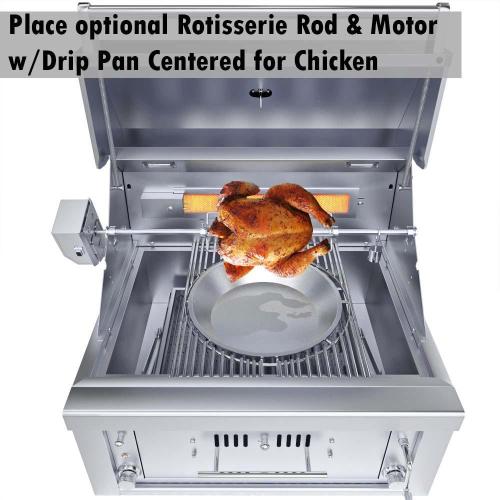 Wood Burning Combo Grill with Infrared Rear Burner
